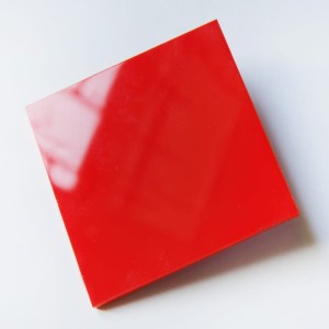 Plexi 3mm Makowa Czerwień - strona w połysku - tester