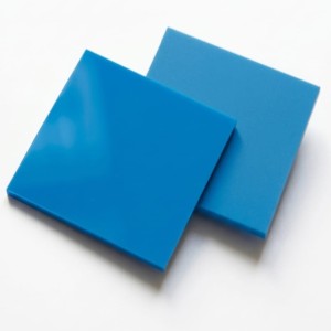 Tester plexi 3mm Niebieska Laguna - porównanie mat i połysk - dwustronna formatka