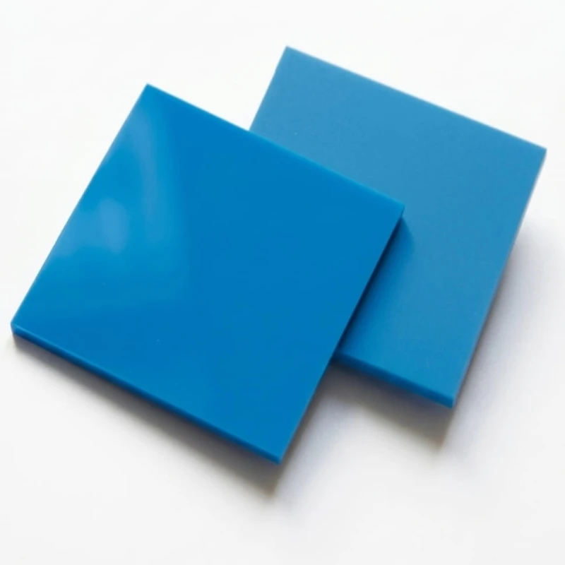 Tester plexi 3mm Niebieska Laguna - porównanie mat i połysk - dwustronna formatka