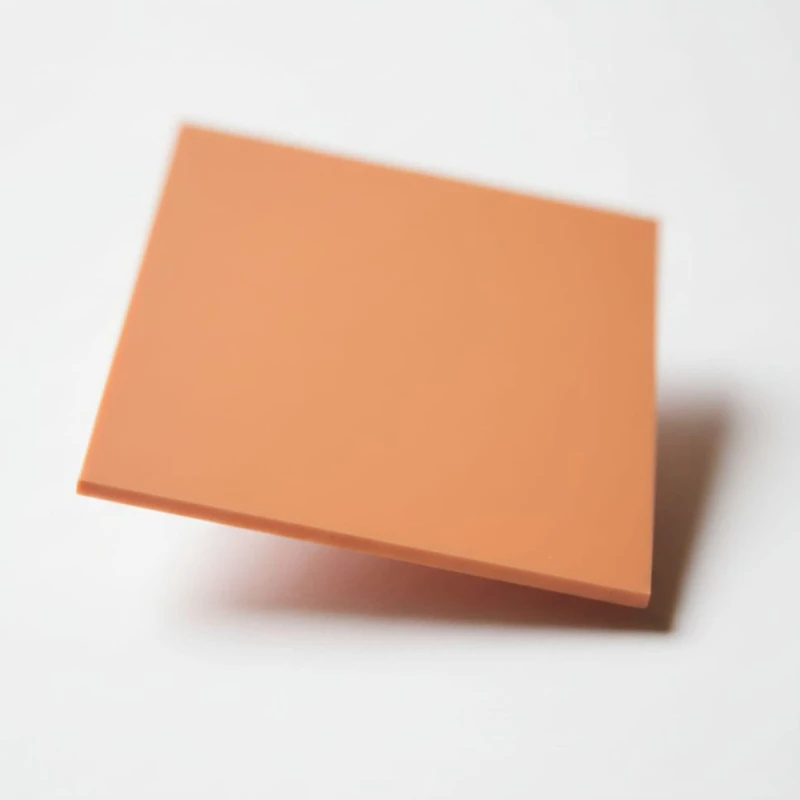 Plexi 3mm PASTELOWA pomarańczowa - strona matowa - tester