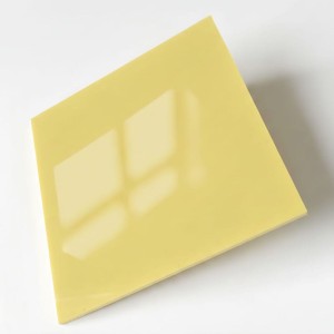 Plexi 3mm PASTELOWA żółta - strona w połysku - tester