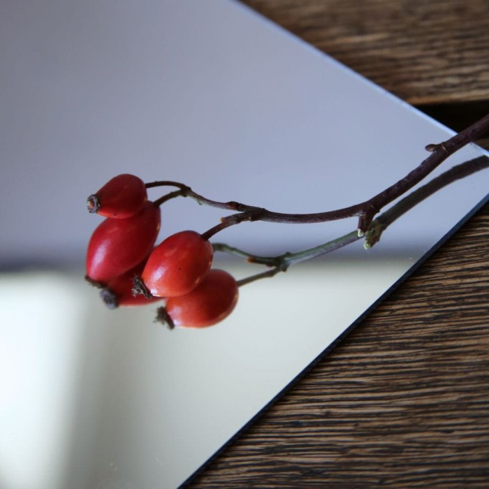 Plexi lustro srebrne 2,8mm, format 600x400mm - odbicie