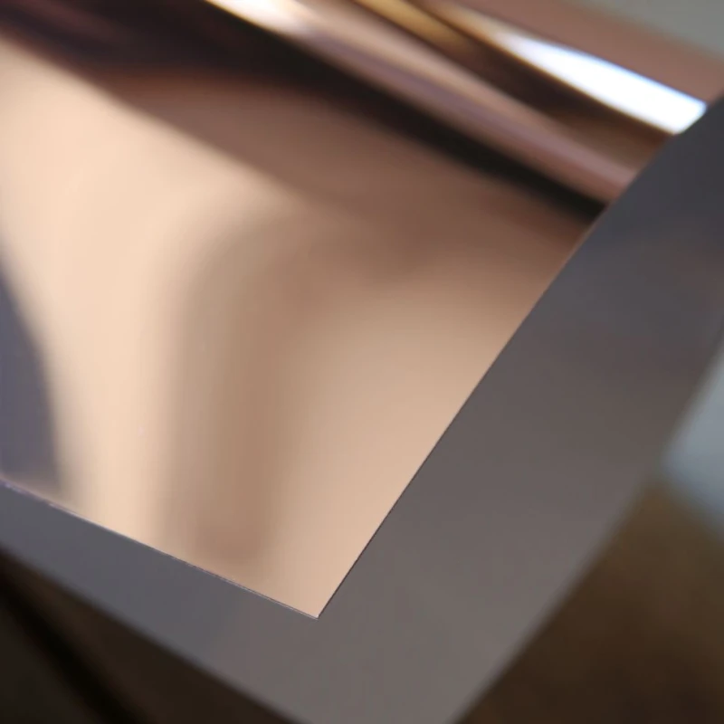 Plexi lustro gold rose samoprzylepne, formatka 400x300mm