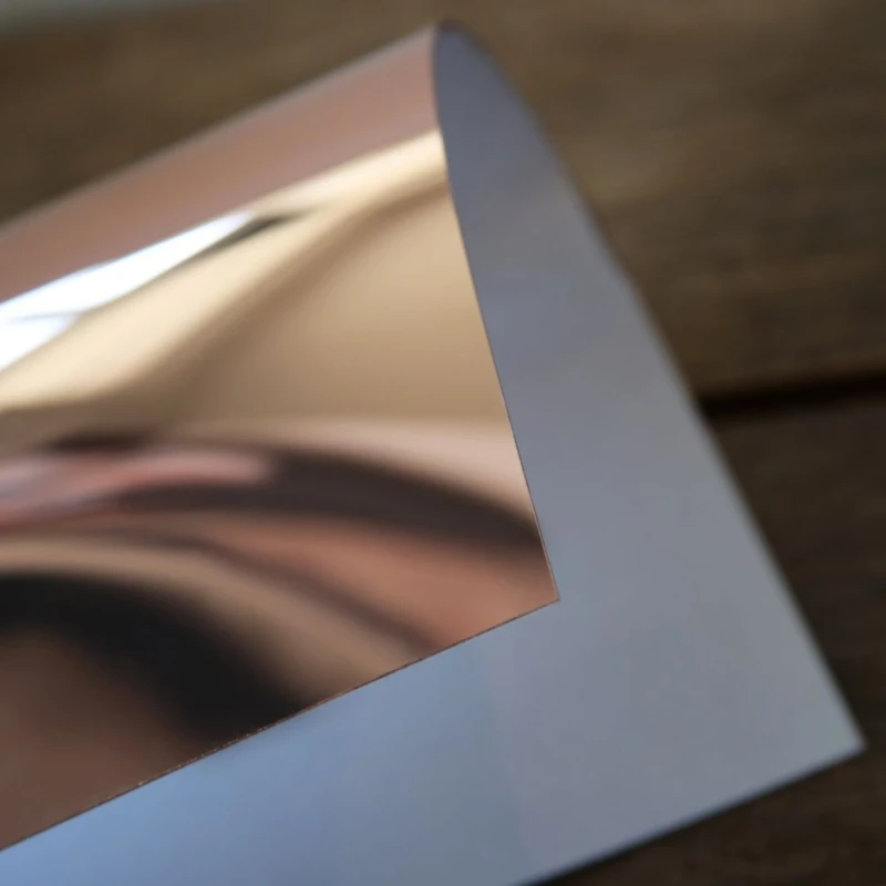 Plexi lustro gold rose samoprzylepne, format 600x400mm